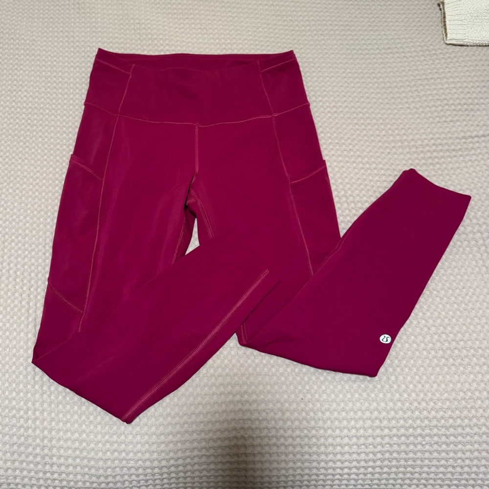 Lululemon Fast and Free with pockets 25”